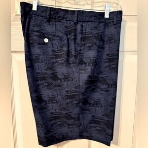 Peter Millar Salem Performance Short, Navy Blue/Black, 40, EUC